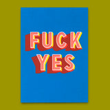 Deli Cards Postkarte "Fuck yes" | Lustige Karte für jeden Anlass