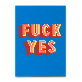 Deli Cards Postkarte "Fuck yes" | Lustige Karte für jeden Anlass