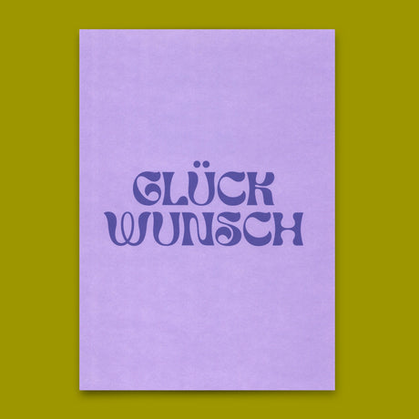 Deli Cards Postkarte "Glückwunsch Lila" | Schöne Karte für jeden Anlass