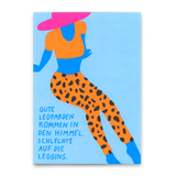 Deli Cards Postkarte "Gute Leoparden" | Lustige Karte mit Spruch