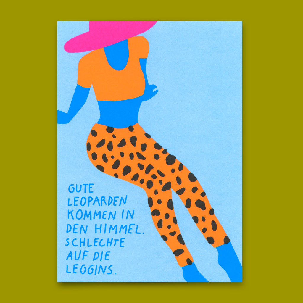 Deli Cards Postkarte "Gute Leoparden" | Lustige Karte mit Spruch
