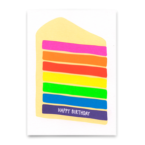 Deli Cards Postkarte "Happy Birthday Coloured Slice" | Coole Karte zum Geburtstag