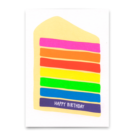 Deli Cards Postkarte "Happy Birthday Coloured Slice" | Coole Karte zum Geburtstag