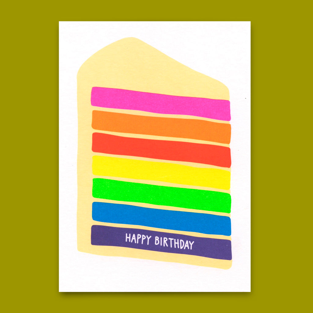 Deli Cards Postkarte "Happy Birthday Coloured Slice" | Coole Karte zum Geburtstag