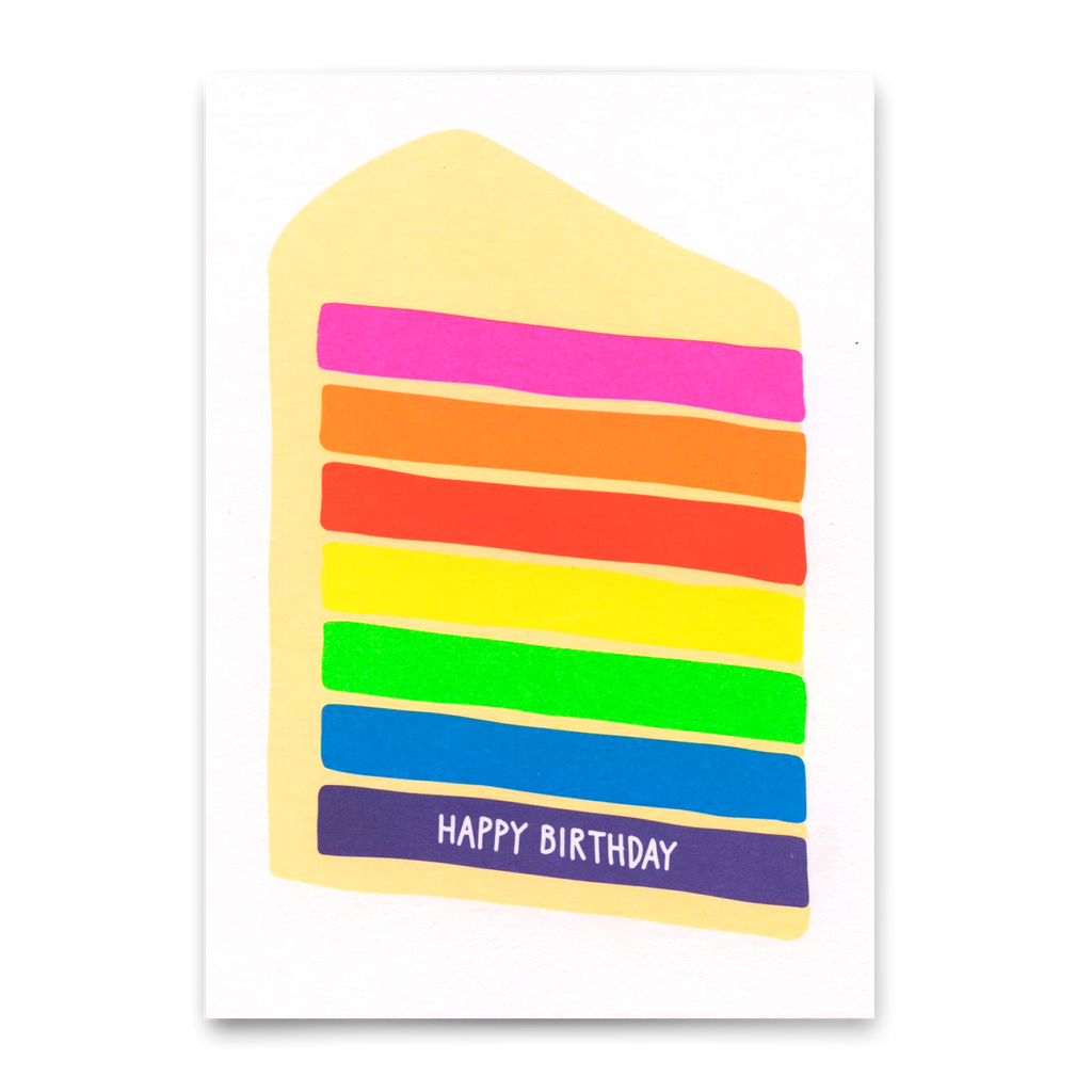 Deli Cards Postkarte "Happy Birthday Coloured Slice" | Coole Karte zum Geburtstag