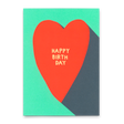Deli Cards Postkarte "Happy Birthday Heart" | Schöne Karte zum Geburtstag