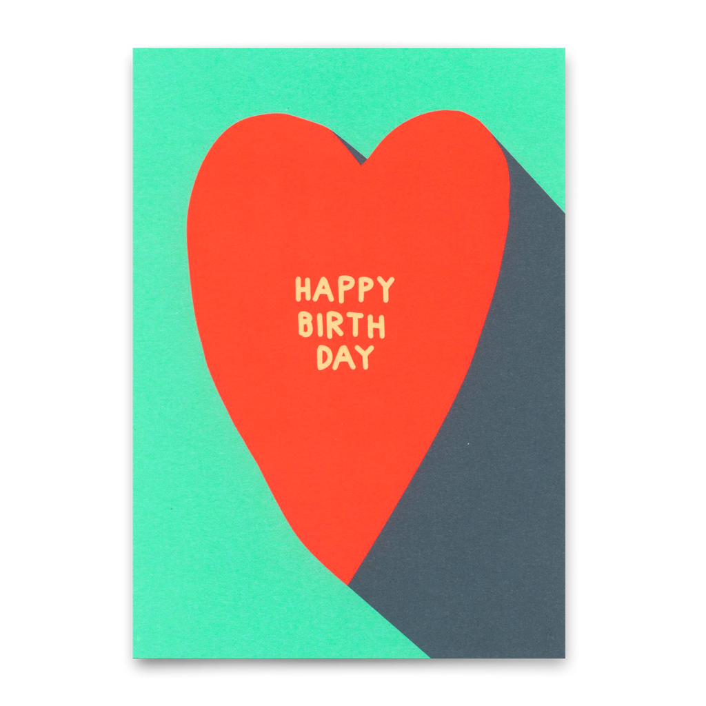 Deli Cards Postkarte "Happy Birthday Heart" | Schöne Karte zum Geburtstag