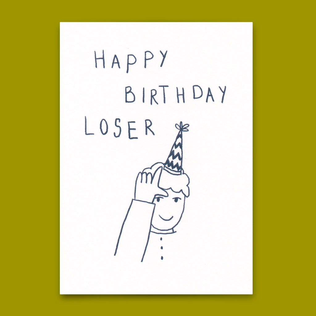 Deli Cards Postkarte "Happy Birthday Loser" | Lustige Karte zum Geburtstag