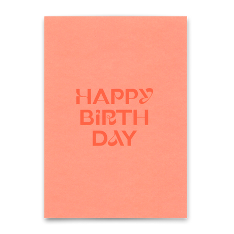 Deli Cards Postkarte "Happy Birthday Neonrosa" | Schöne Karte zum Geburtstag