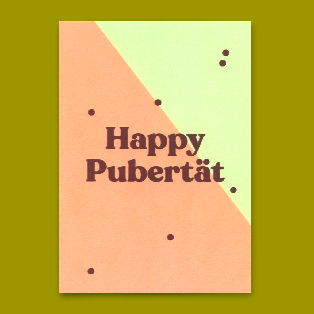 Deli Cards Postkarte "Happy Pubertät" | Lustige Karte zum Geburtstag