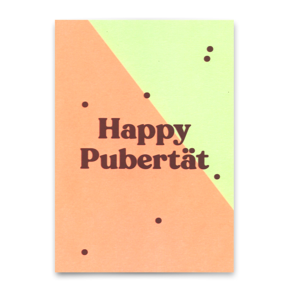 Deli Cards Postkarte "Happy Pubertät" | Lustige Karte zum Geburtstag