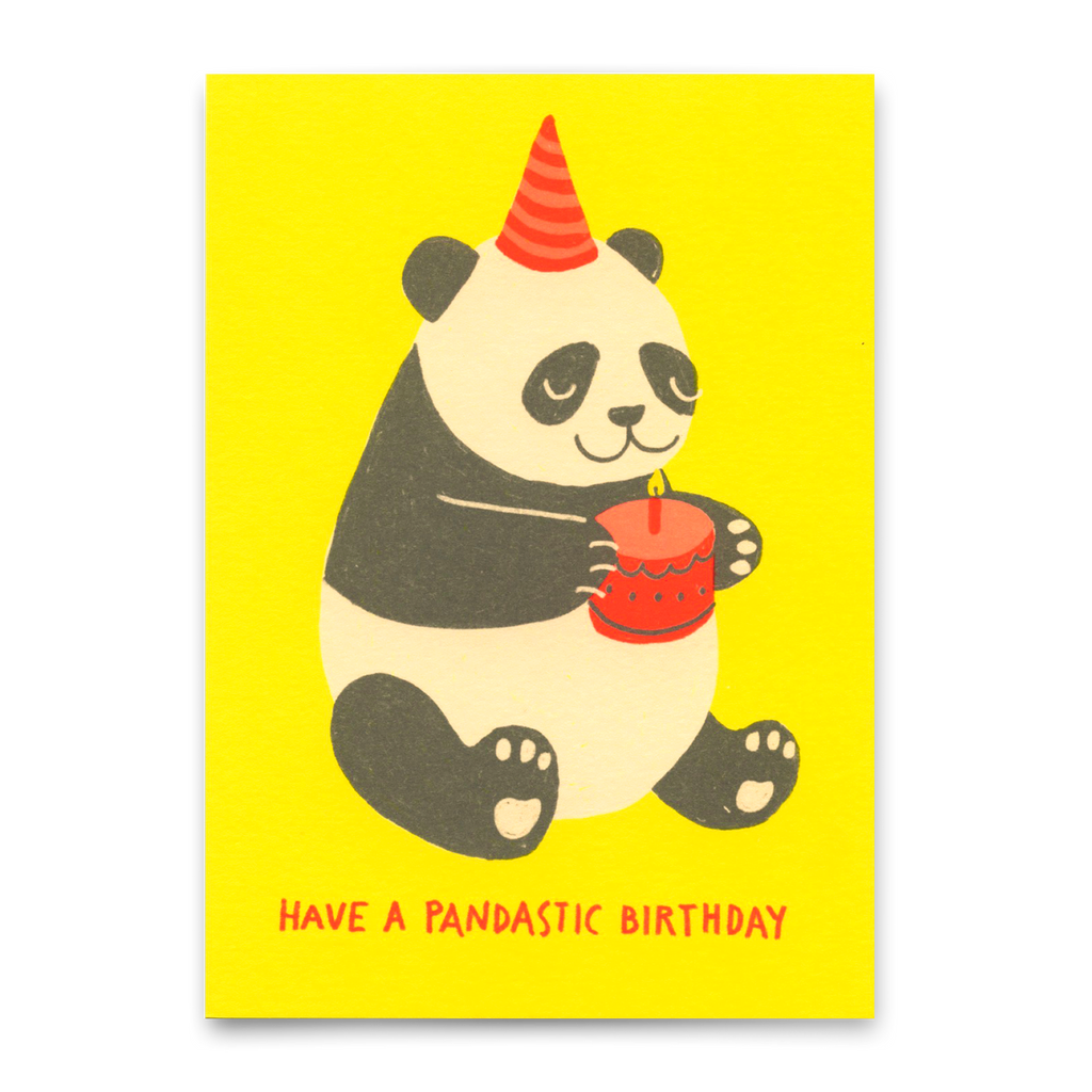 Deli Cards Postkarte "Have a pandastic birthday" | Lustige Karte zum Geburtstag