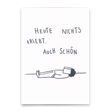 Deli Cards Postkarte "Heute nichts erlebt" | Lustige Karte mit Spruch