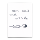 Deli Cards Postkarte "Heute nichts erlebt" | Lustige Karte mit Spruch