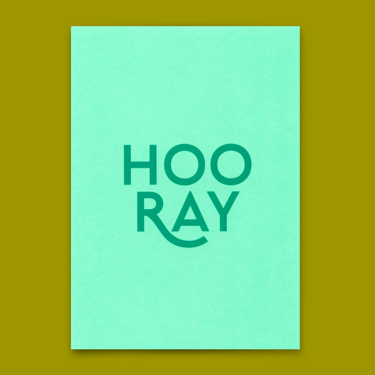 Deli Cards Postkarte "Hooray Türkis" | Schöne Karte für jeden Anlass