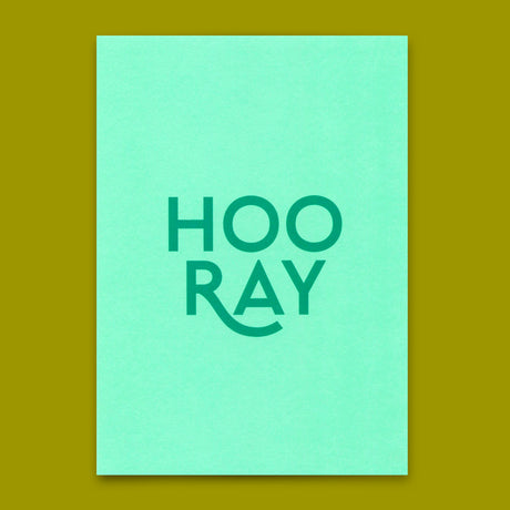 Deli Cards Postkarte "Hooray Türkis" | Schöne Karte für jeden Anlass