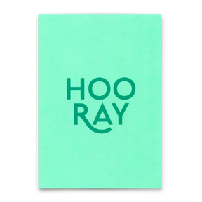 Deli Cards Postkarte "Hooray Türkis" | Schöne Karte für jeden Anlass