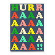 Deli Cards Postkarte "Hurraaaaaa" | Coole Karte für jeden Anlass