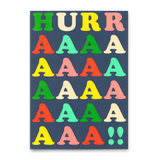 Deli Cards Postkarte "Hurraaaaaa" | Coole Karte für jeden Anlass