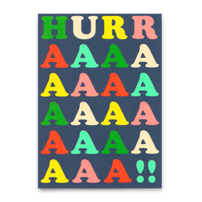 Deli Cards Postkarte "Hurraaaaaa" | Coole Karte für jeden Anlass