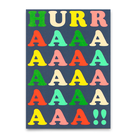Deli Cards Postkarte "Hurraaaaaa" | Coole Karte für jeden Anlass