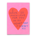 Deli Cards Postkarte "I have so much love for you" | Schöne Karte für Verliebte