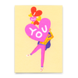 Deli Cards Postkarte "I love you Balloons" | Besondere Karte für Verliebte