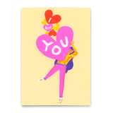 Deli Cards Postkarte "I love you Balloons" | Besondere Karte für Verliebte