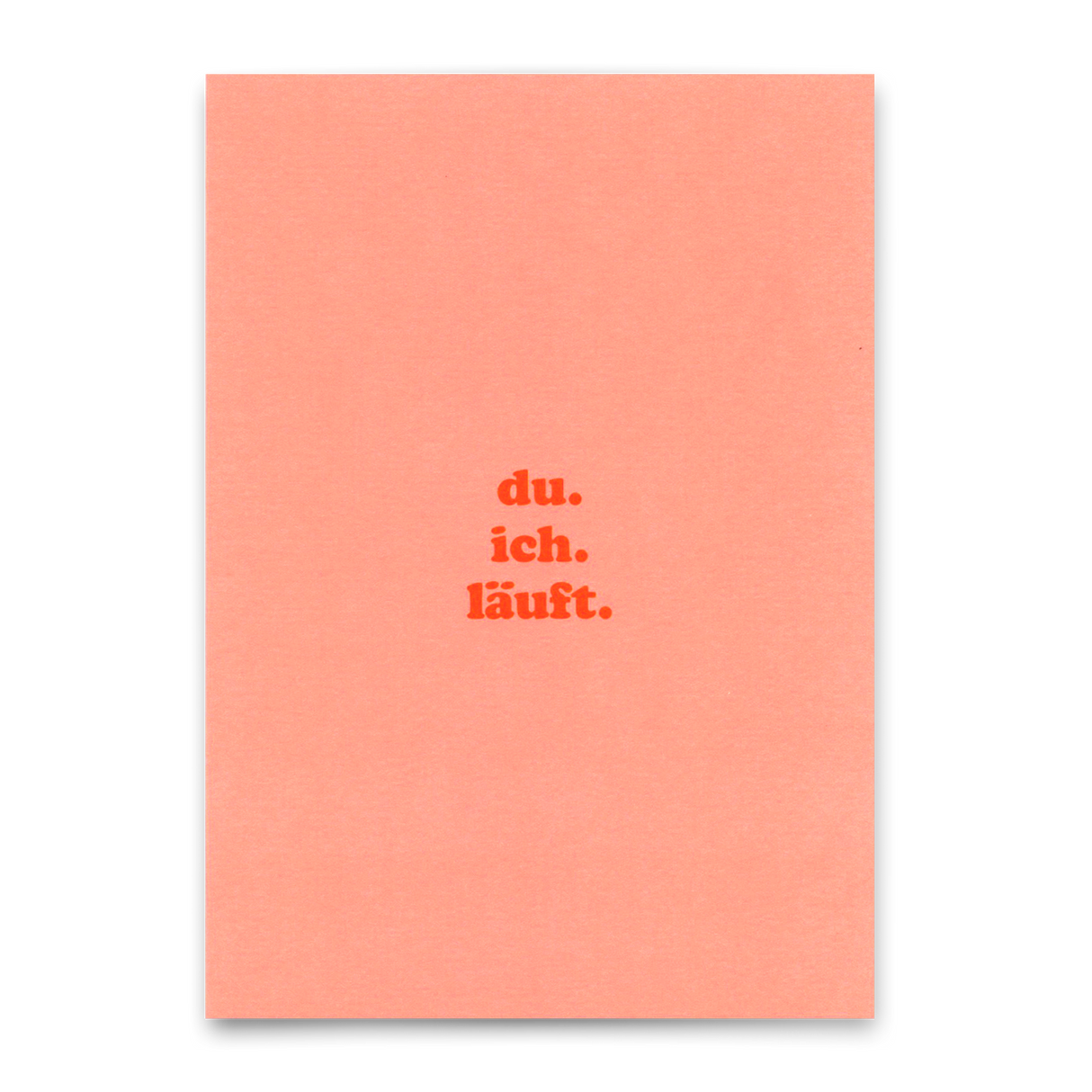 Deli Cards Postkarte "du.ich.läuft" | Coole Karte für Verliebte