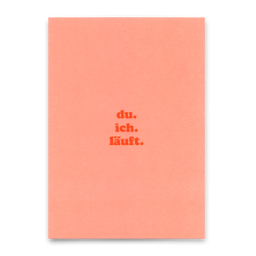 Deli Cards Postkarte "du.ich.läuft" | Coole Karte für Verliebte