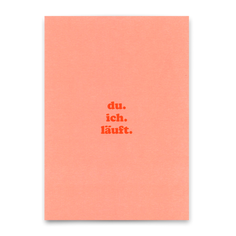 Deli Cards Postkarte "du.ich.läuft" | Coole Karte für Verliebte