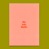 Deli Cards Postkarte "du.ich.läuft" | Coole Karte für Verliebte