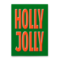 Deli Cards Postkarte "Holly Jolly" | Ausgefallene Karte zu Weihnachten