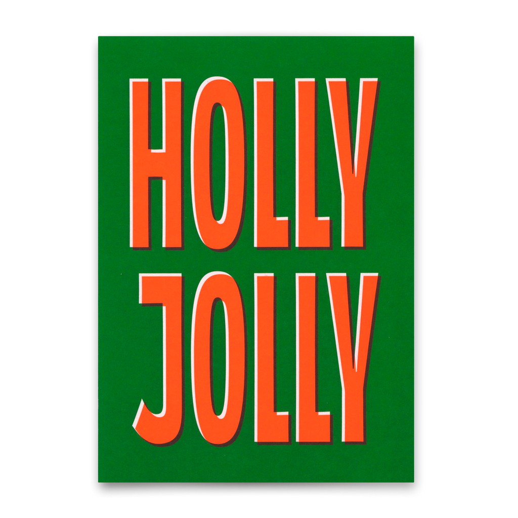 Deli Cards Postkarte "Holly Jolly" | Ausgefallene Karte zu Weihnachten