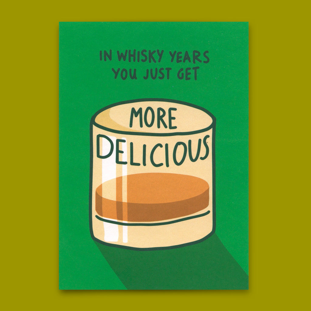 Deli Cards Postkarte "In whisky years…" | Lustige Karte zum Geburtstag