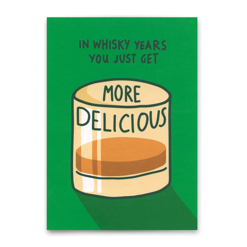 Deli Cards Postkarte "In whisky years…" | Lustige Karte zum Geburtstag