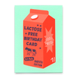 Deli Cards Postkarte "Lactose free birthday card" | Lustige Karte zum Geburtstag