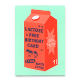 Deli Cards Postkarte "Lactose free birthday card" | Lustige Karte zum Geburtstag