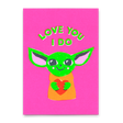 Deli Cards Postkarte "Love you I do" | Lustige Karte mit Spruch für Verliebte