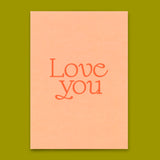 Deli Cards Postkarte "Love you Rosa" | Schöne Karte für Verliebte