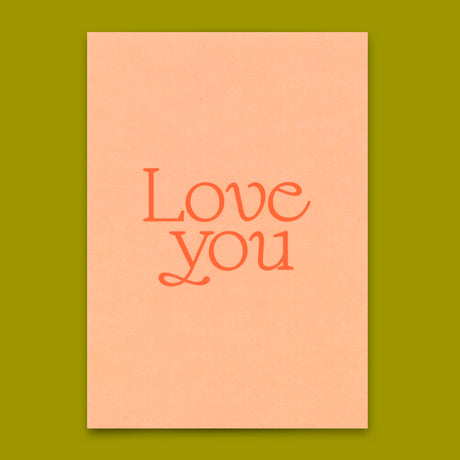 Deli Cards Postkarte "Love you Rosa" | Schöne Karte für Verliebte