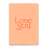 Deli Cards Postkarte "Love you Rosa" | Schöne Karte für Verliebte