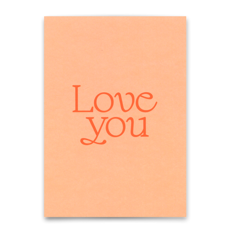 Deli Cards Postkarte "Love you Rosa" | Schöne Karte für Verliebte
