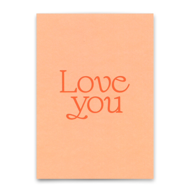 Deli Cards Postkarte "Love you Rosa" | Schöne Karte für Verliebte