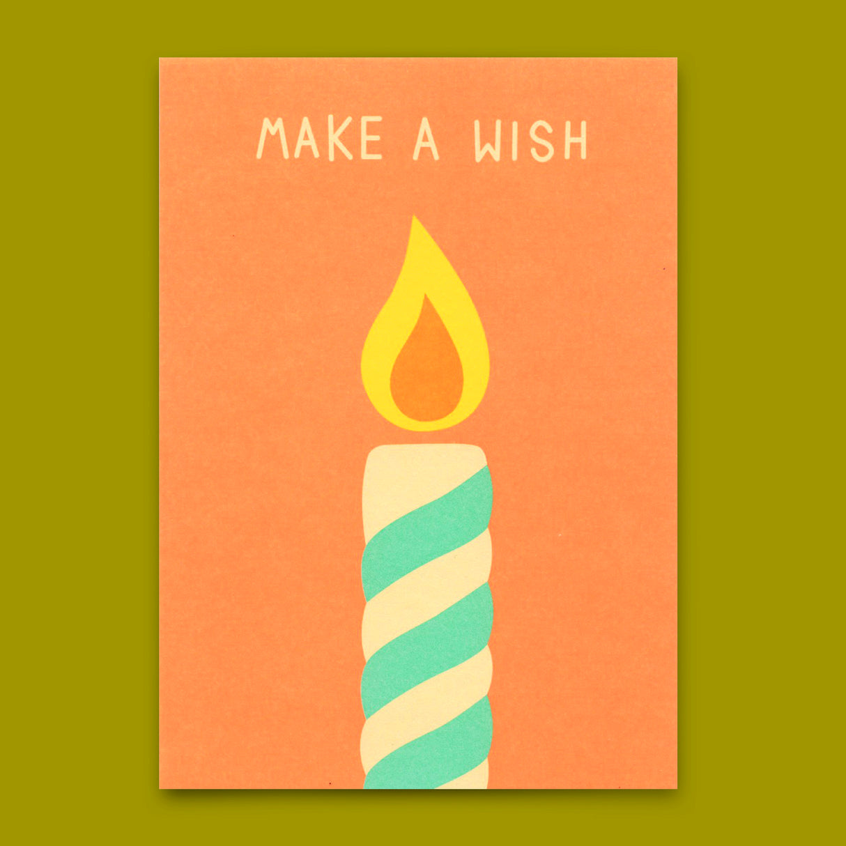 Deli Cards Postkarte "Make a wish (Candle)" | Ausgefallene Karte zum Geburtstag