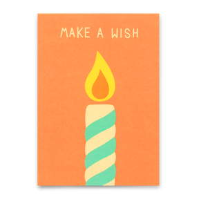 Deli Cards Postkarte "Make a wish (Candle)" | Ausgefallene Karte zum Geburtstag