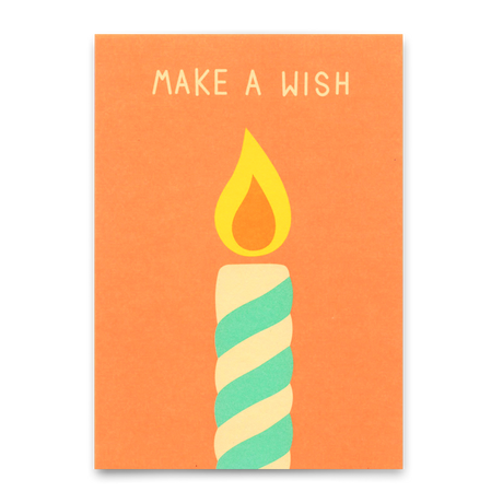 Deli Cards Postkarte "Make a wish (Candle)" | Ausgefallene Karte zum Geburtstag