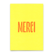 Deli Cards Postkarte "Merci Gelb " | Schöne Karte zum Dankesagen