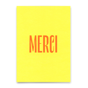 Deli Cards Postkarte "Merci Gelb " | Schöne Karte zum Dankesagen