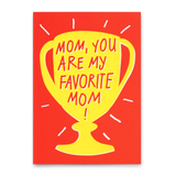 Deli Cards Postkarte "Favorite mom" | Besondere Karte mit Spruch zum Muttertag